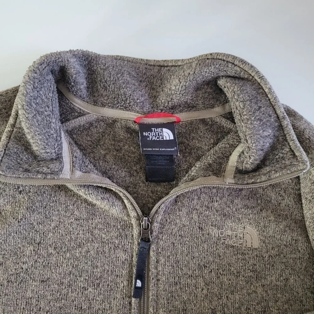 The North Face Pullover Sweatshirt Mens Large Quarter Zip Collar Long Warm Thick